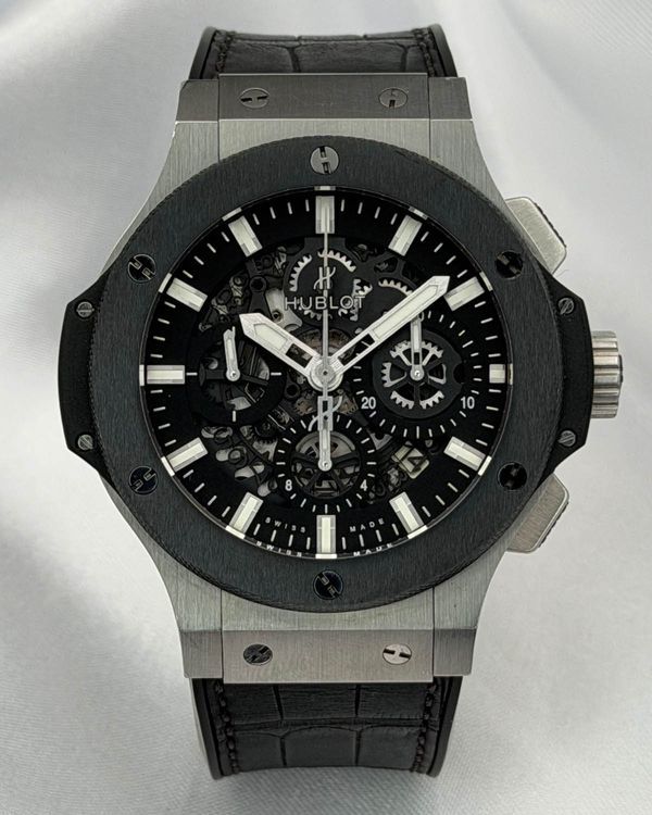 2017 Hublot Big Bang Aero Bang 44MM Skeleton Dial Leather Strap (311.SM.1170.GR)