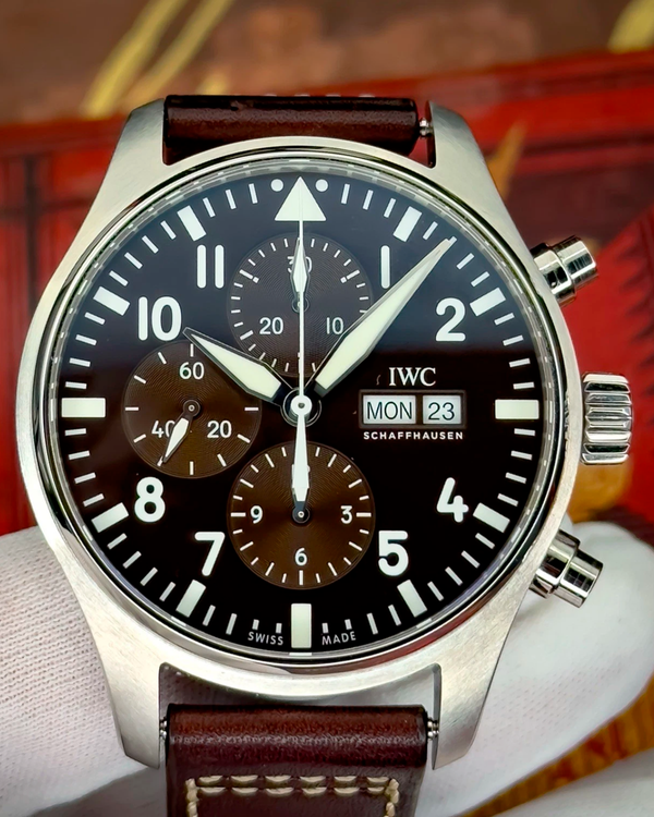 2020 IWC Schaffhausen Pilot "Antoine de Saint-Exupéry" 43MM Brown Dial Leather Strap (IW377713)