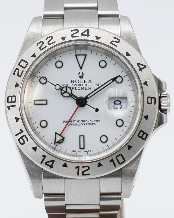 2002 Rolex Explorer II "Polar" 40MM White Dial Oyster Bracelet (16570)