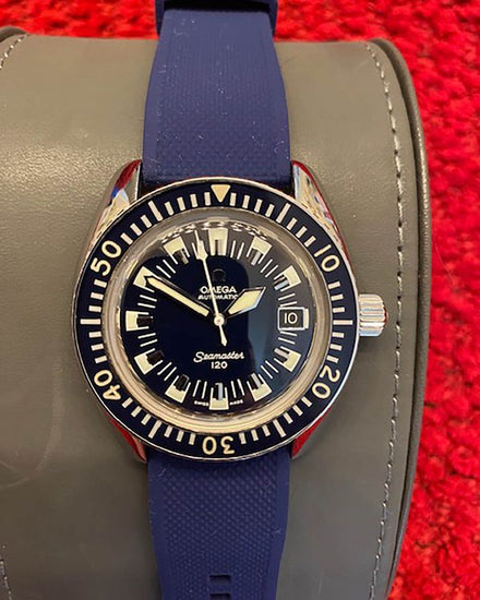 Omega Seamaster 120 43MM Blue Dial Rubber Strap (166.073)