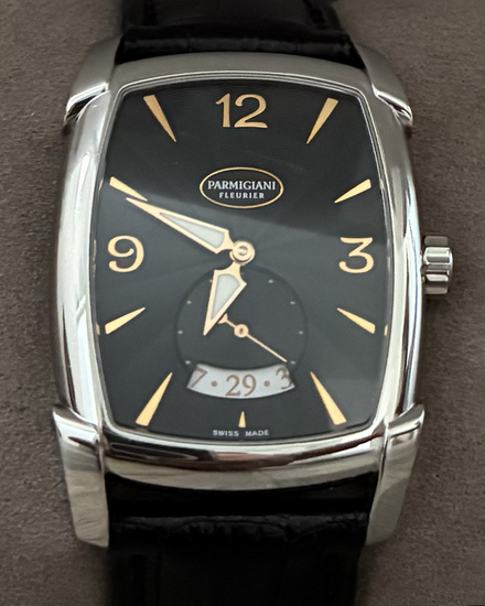 Parmigiani Fleurier Kalpa 31MM Black Dial Leather Strap (PFC124-0001401)