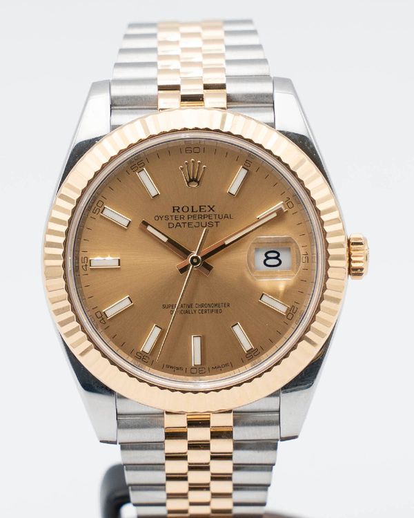 2017 Rolex Datejust 41MM Champagne Dial Two-Tone Jubilee Bracelet (126333)