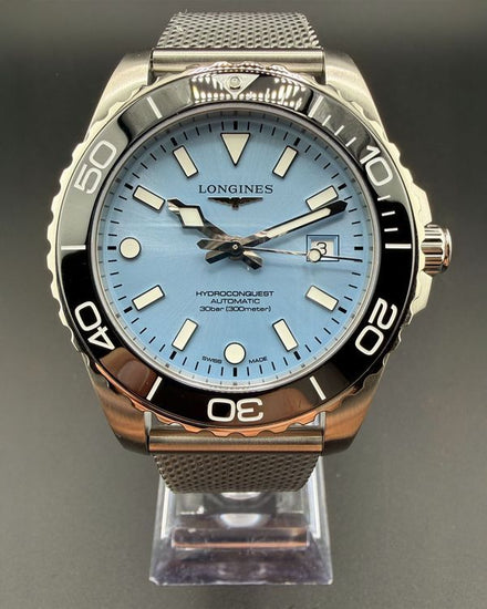 2026 Longines HydroConquest 42MM Ice Blue Dial Steel Bracelet (L3.788.4.99.6)
