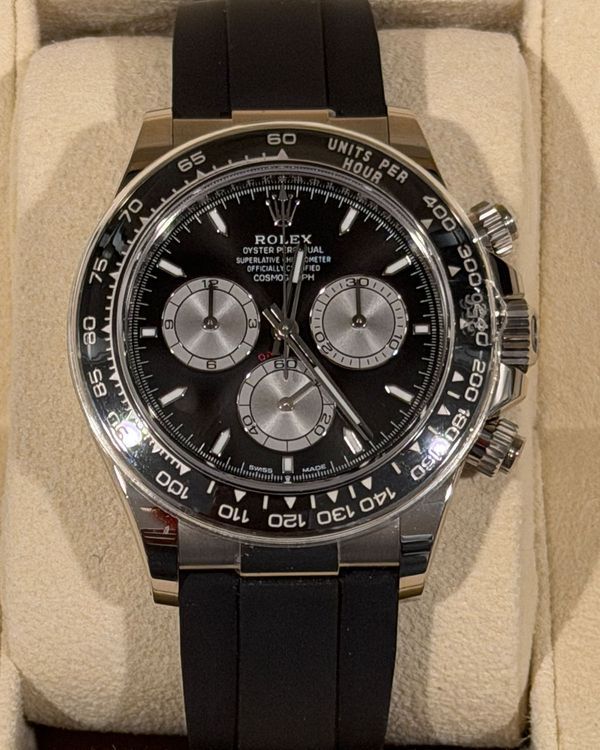 2023 Rolex Cosmograph Daytona 40MM Black Dial Rubber Strap (126519LN)