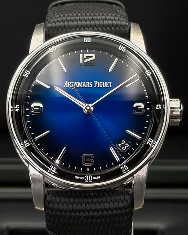 2022 Audemars Piguet Code 11.59 41MM Blue "Ombré" Dial Textile Strap (15210BC.OO.A002KB.01)