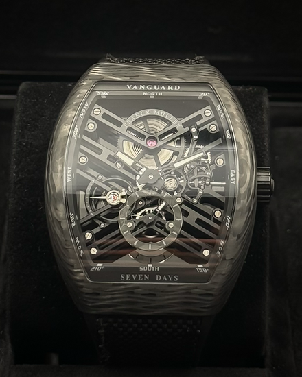 2020 Franck Muller Vanguard 45MM Skeleton Dial Rubber Strap (V45 S6 SQT CARBON NR)