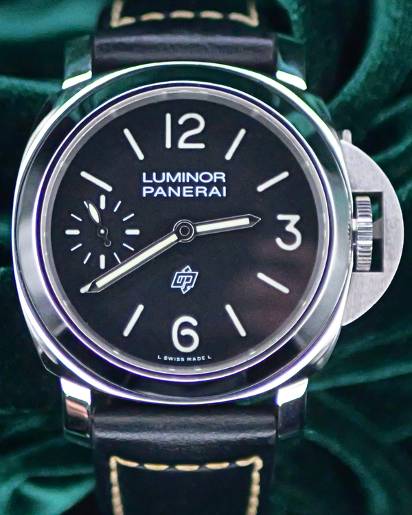 2021 Panerai Luminor Base Logo 44MM Black Dial Leather Strap (PAM01084)