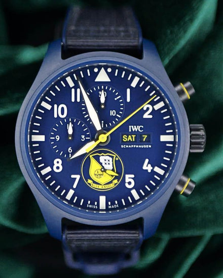 2023 IWC Schaffhausen Pilot "Blue Angels" 44.5MM Blue Dial Textile Strap (IW389109)