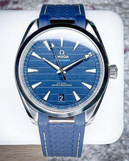 No Reserve - 2021 Omega Seamaster Aqua Terra 150M 41MM Blue Dial Rubber Strap (220.12.41.21.03.001)