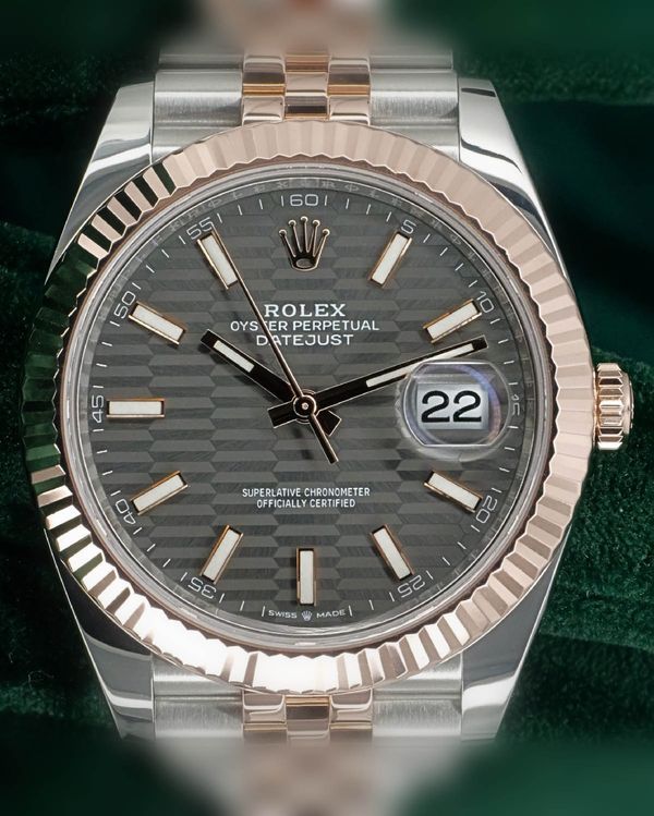 2023 Rolex Datejust 41MM Slate "Fluted Motif" Dial Two-Tone Jubilee Bracelet (126331)