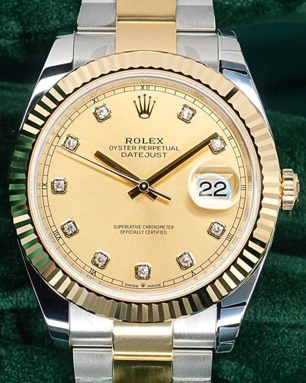 2025 Rolex Datejust 41MM Champagne Dial Two-Tone Oyster Bracelet (126333)