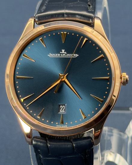 2022 Jaeger-LeCoultre Master Ultra Thin Date 40MM Blue Dial Leather Strap (Q128258S)