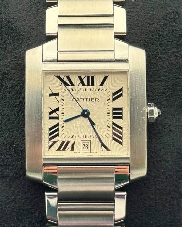 Cartier Tank Française 28MM Silver Dial Steel Bracelet (2302)