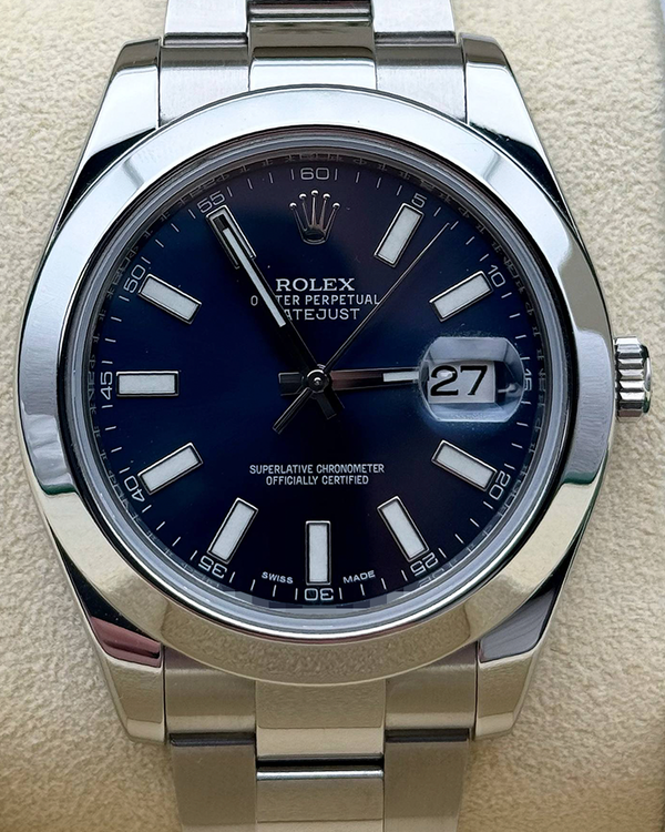 Rolex Datejust II 41MM Blue Dial Oyster Bracelet (116300)