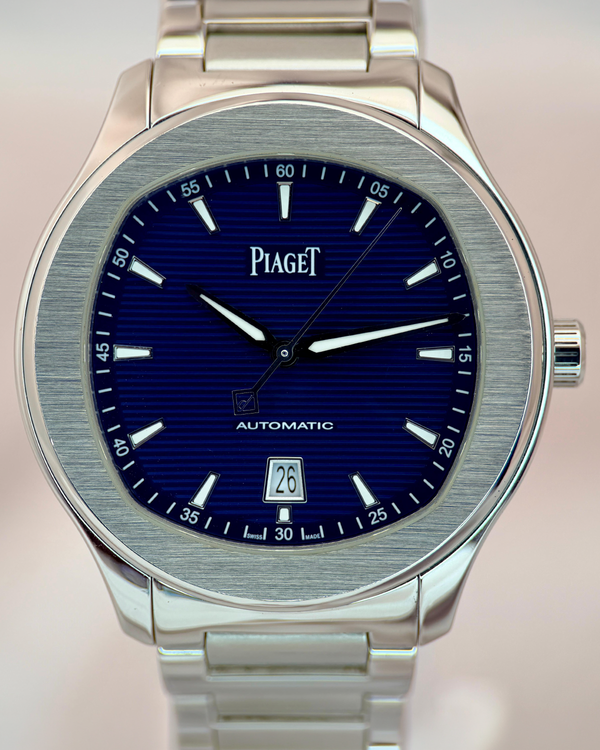 2016 Piaget Polo S 42MM Blue "Teak" Dial Steel Bracelet (G0A41002)