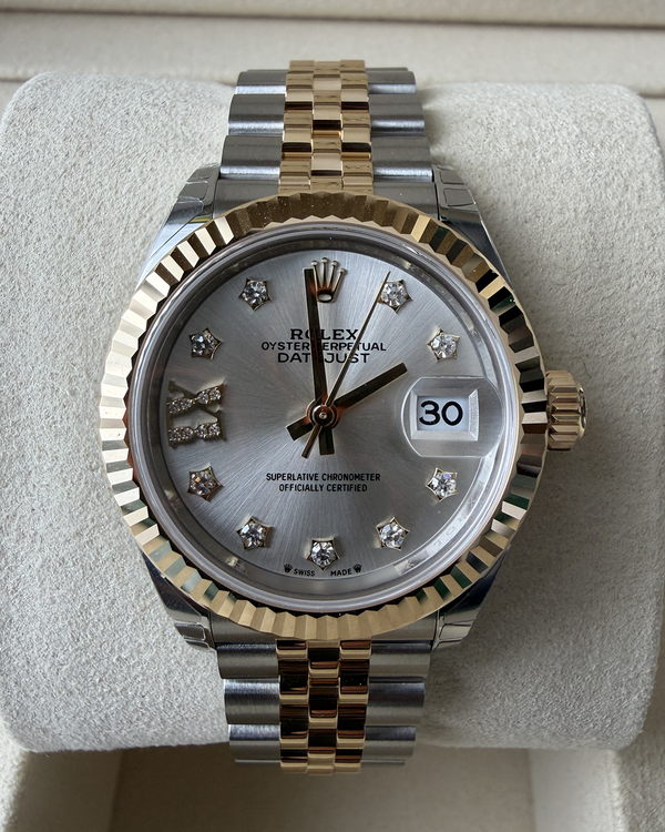 2026 Rolex Lady-Datejust 28MM Silver Dial Two-Tone Super Jubilee Bracelet (279173-0003)