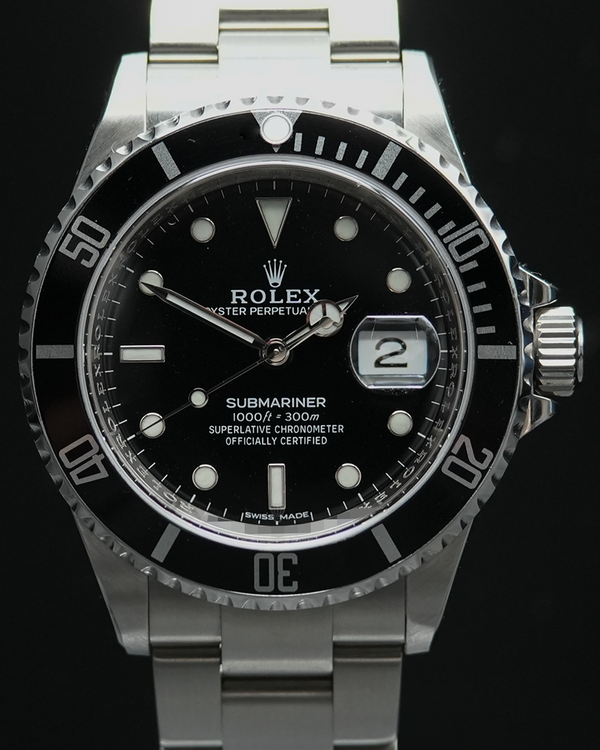 2008 Rolex Submariner Date 40MM Black Dial Oyster Bracelet (16610)