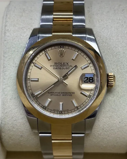 2011 Rolex Datejust 31MM Champagne Dial Two-Tone Oyster Bracelet (178243)