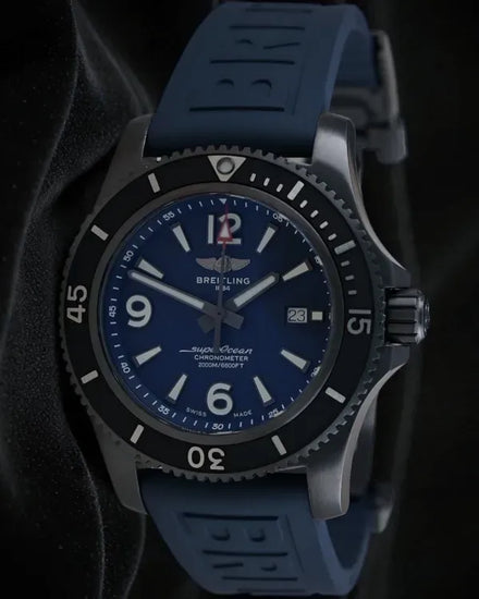 Breitling Superocean 46MM Blue Dial Rubber Strap (M17368)
