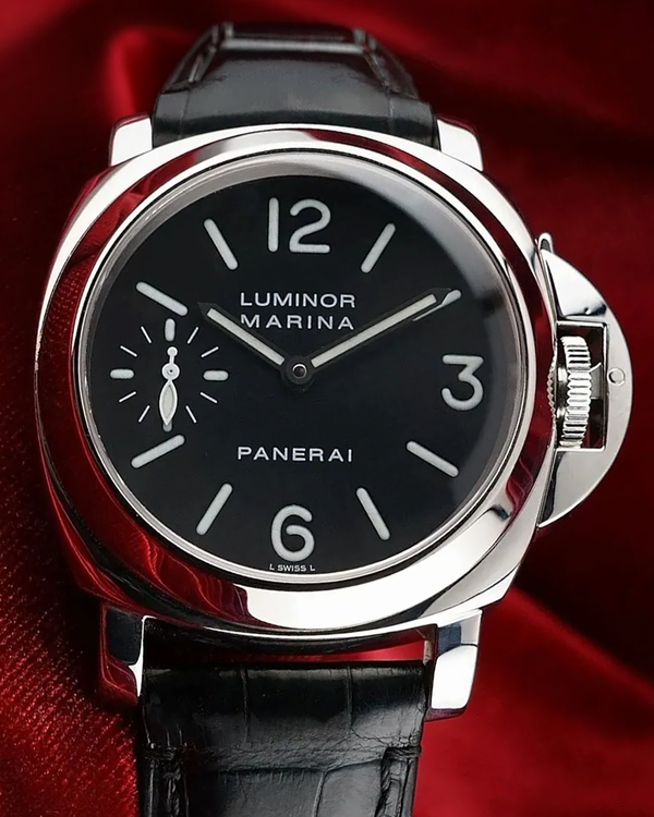 2011 Panerai Luminor Marina 44MM Black Dial Leather Strap (PAM00111)