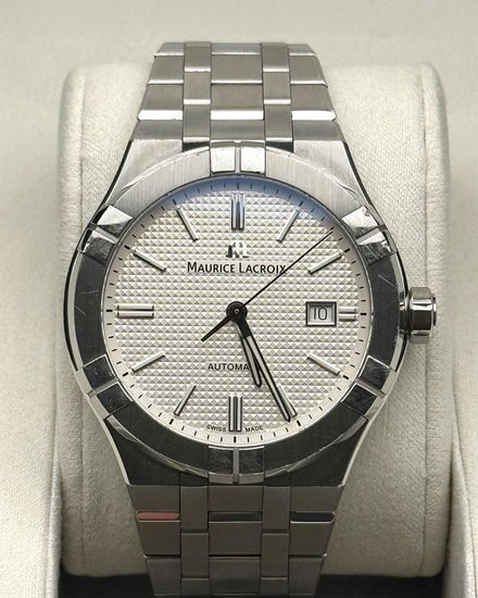 No Reserve - 2025 Maurice Lacroix Aikon 42MM Silver Dial Steel Bracelet (AI6008-SS002-130-1)
