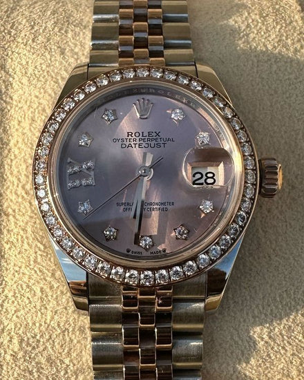 2022 Rolex Lady-Datejust 28MM Sundust Dial Two-Tone Jubilee Bracelet (279381RBR)