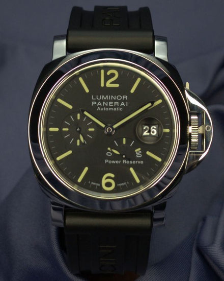 No Reserve - 2017 Panerai Luminor Power Reserve 44MM Black Dial Rubber Strap (PAM01090)
