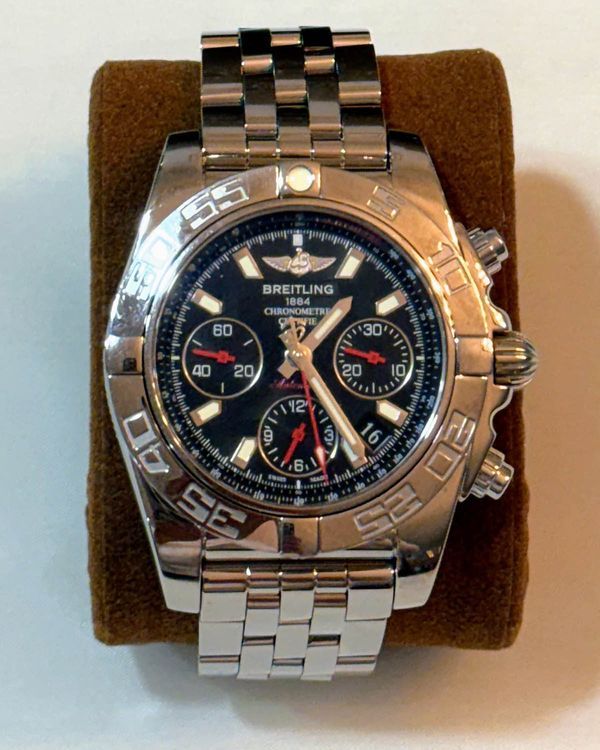 2017 Breitling Chronomat L.E. 41MM Black Dial Steel Bracelet (AB014112/BB47)