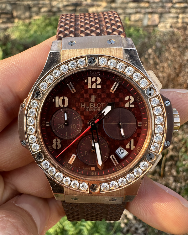 2008 Hublot Big Bang Cappuccino 41MM Brown Dial Rubber Strap (341.PC.1007.RX.114)