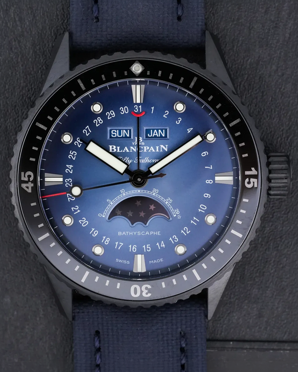 2026 Blancpain Fifty Fathoms Bathyscaphe 43.6MM Blue Dial Textile Strap (5054 0140 O52A)
