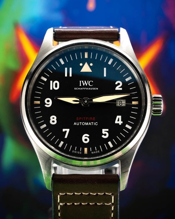 2023 IWC Schaffhausen Pilot Spitfire 40MM Black Dial Leather Strap (IW326803)