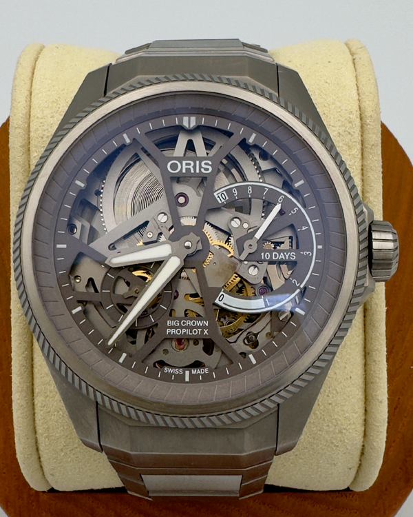 Oris ProPilot X Calibre 115 44MM Skeleton Dial Titanium Bracelet (01 115 7759 7153)