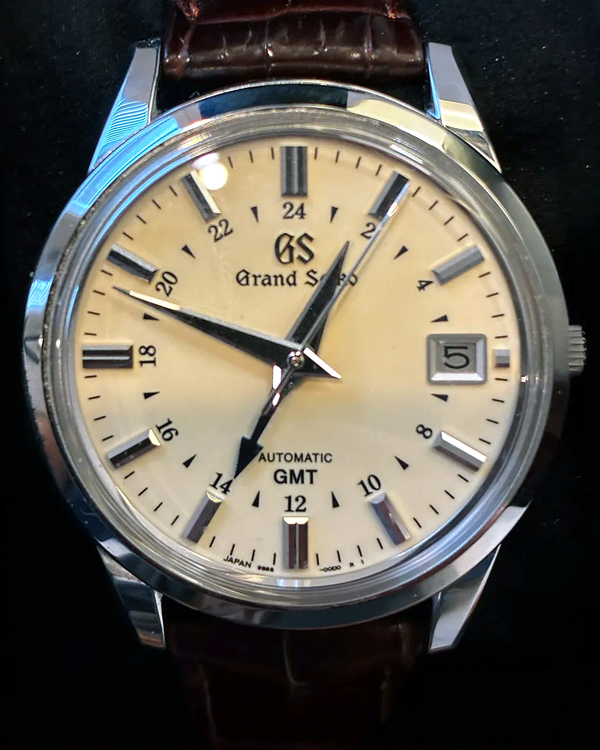 No Reserve - 2024 Grand Seiko Elegance GMT 39.5MM Ivory Dial Leather Strap (SBGM221G)