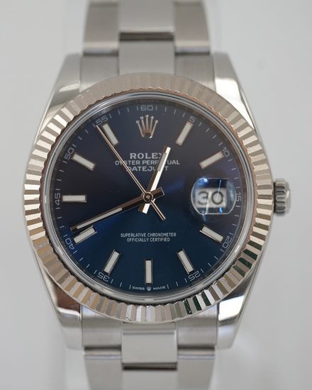 2022 Rolex Datejust 41MM Blue Dial Oyster Bracelet (126334)