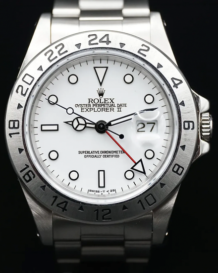 Rolex Explorer II "Polar" 40MM White Dial Oyster Bracelet (16570)