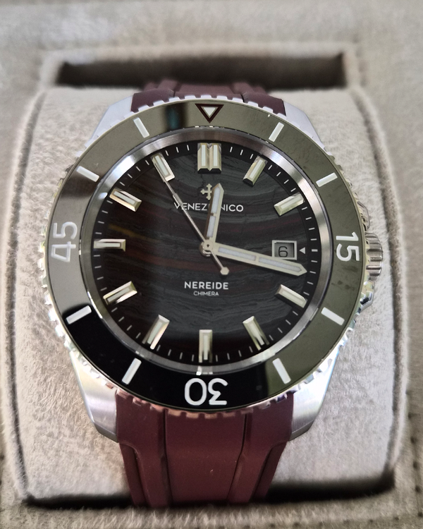 2026 Venezianico Nereide "Chimera" L. E. 42MM Tiger Eye Dial Rubber Strap (Cal. SW200-1)