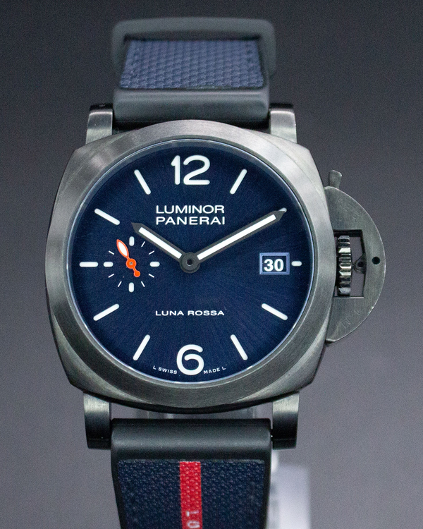 2023 Panerai Luminor Quaranta "Luna Rossa" 40MM Blue Dial Rubber Strap (PAM01408)