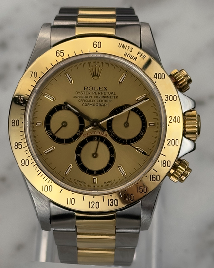 1990 Rolex Cosmograph Daytona 40MM Champagne Dial Two-Tone Oyster Bracelet (16523)