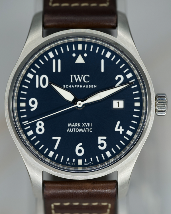 2019 IWC Schaffhausen Pilot Mark XVIII "Le Petit Prince" 40MM Blue Dial Leather Strap (IW327010)