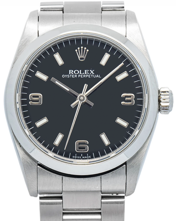 Rolex Oyster Perpetual 31MM Black Dial Oyster Bracelet (77080)