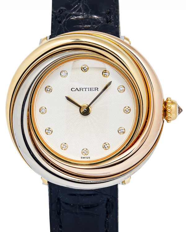 Cartier Trinity 25MM Quartz Silver Dial Leather Strap (WG200256)