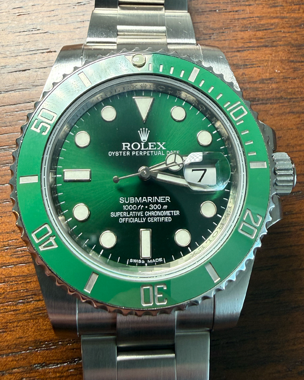 2014 Rolex Submariner Date "Hulk" 40MM Green Dial Oyster Bracelet (116610LV)