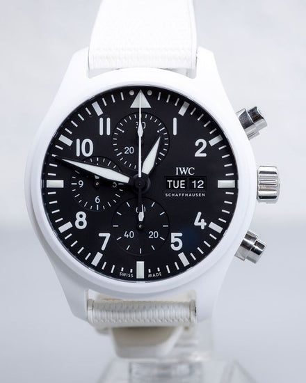 2022 IWC Schaffhausen Pilot Chronograph Top Gun "Lake Tahoe" 44MM Black Dial Rubber Strap (IW389105)