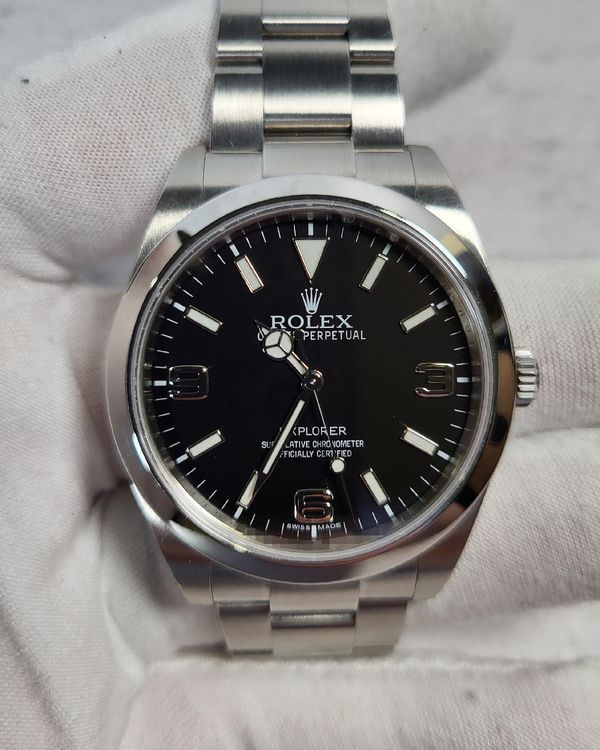 No Reserve - 2014 Rolex Explorer 39MM Black Dial Oyster Bracelet (214270)