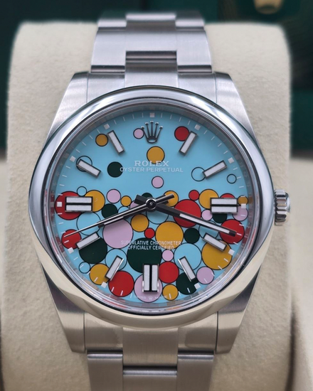 2025 Rolex Oyster Perpetual 41MM Turquoise "Celebration" Dial Oyster Bracelet (124300)
