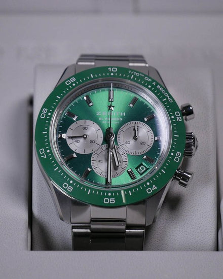 No Reserve - 2024 Zenith Chronomaster Sport "Yoshida" L.E. 41MM Green Dial Steel Bracelet (03.3108.3600/57.M3100)
