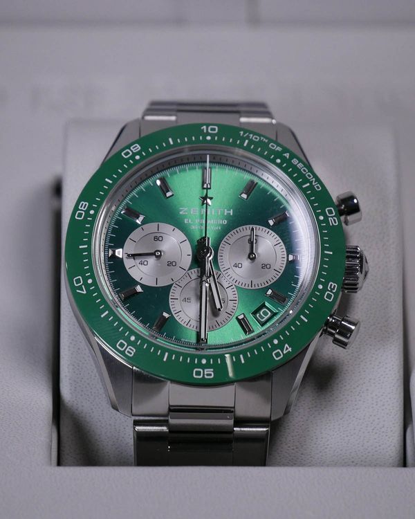 No Reserve - 2024 Zenith Chronomaster Sport "Yoshida" L.E. 41MM Green Dial Steel Bracelet (03.3108.3600/57.M3100)