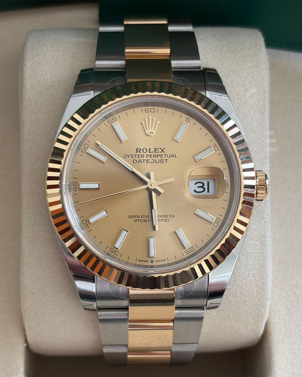 2026 Rolex Datejust 41MM Champagne Dial Two-Tone Oyster Bracelet (126333)