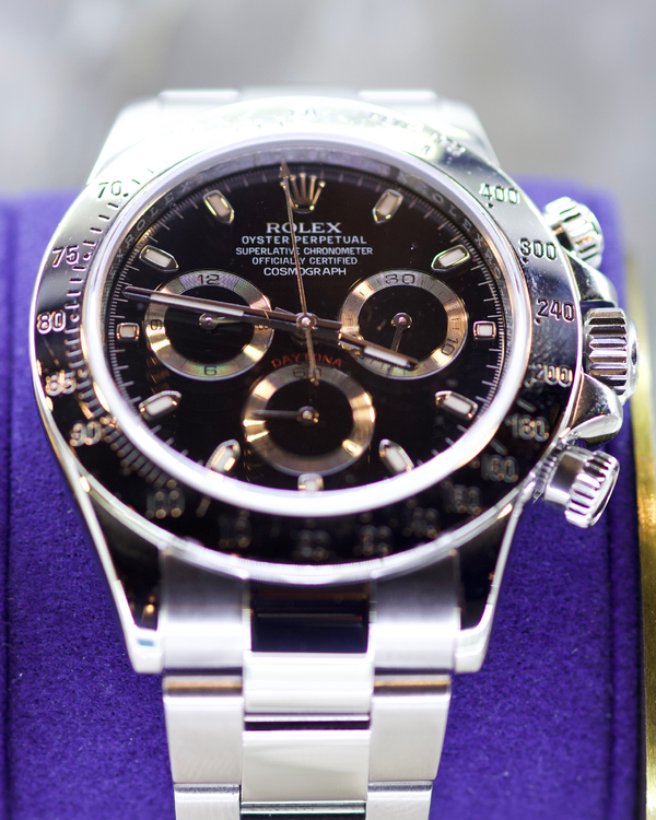 2015 Rolex Cosmograph Daytona 40MM Black Dial Oyster Bracelet (16520)