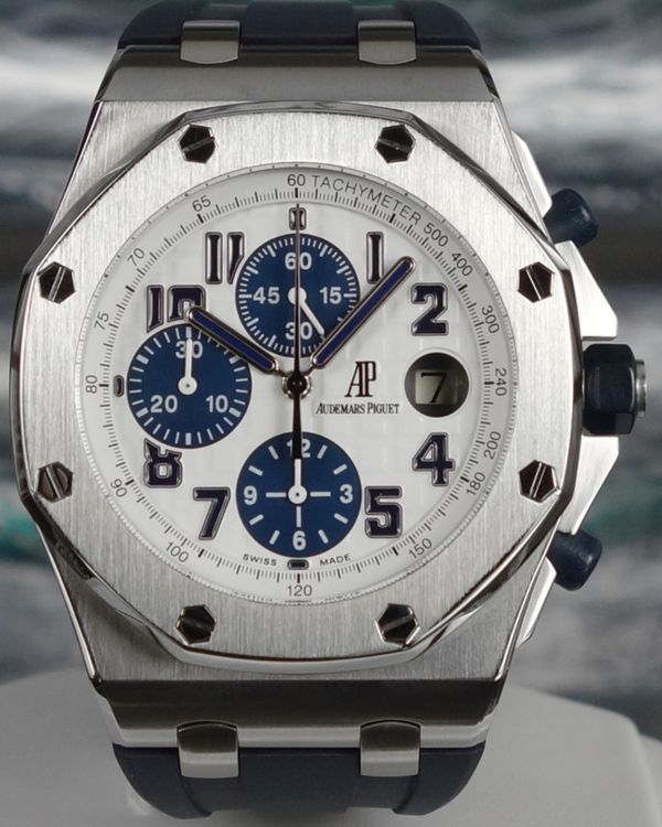 Audemars Piguet Royal Oak Offshore Chronograph "Navy" 42MM White Dial Rubber Strap (26170ST.OO.D305CR.01)